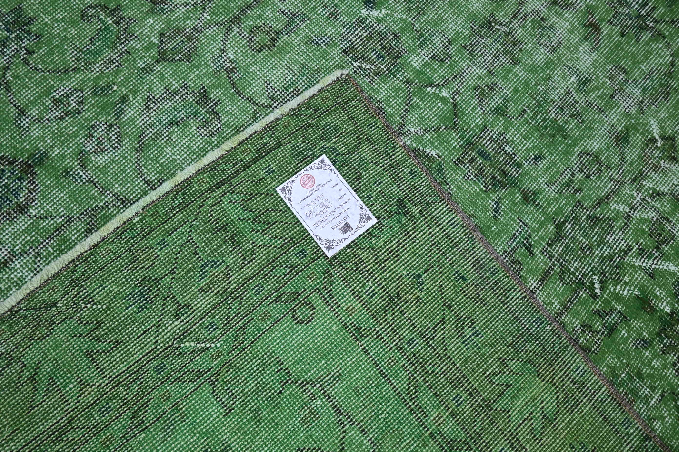 Olive Green Vintage Rug - G456