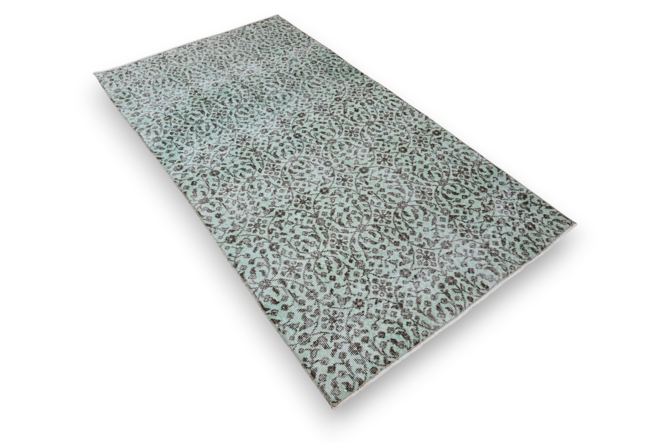 Mint green vintage rug - G467