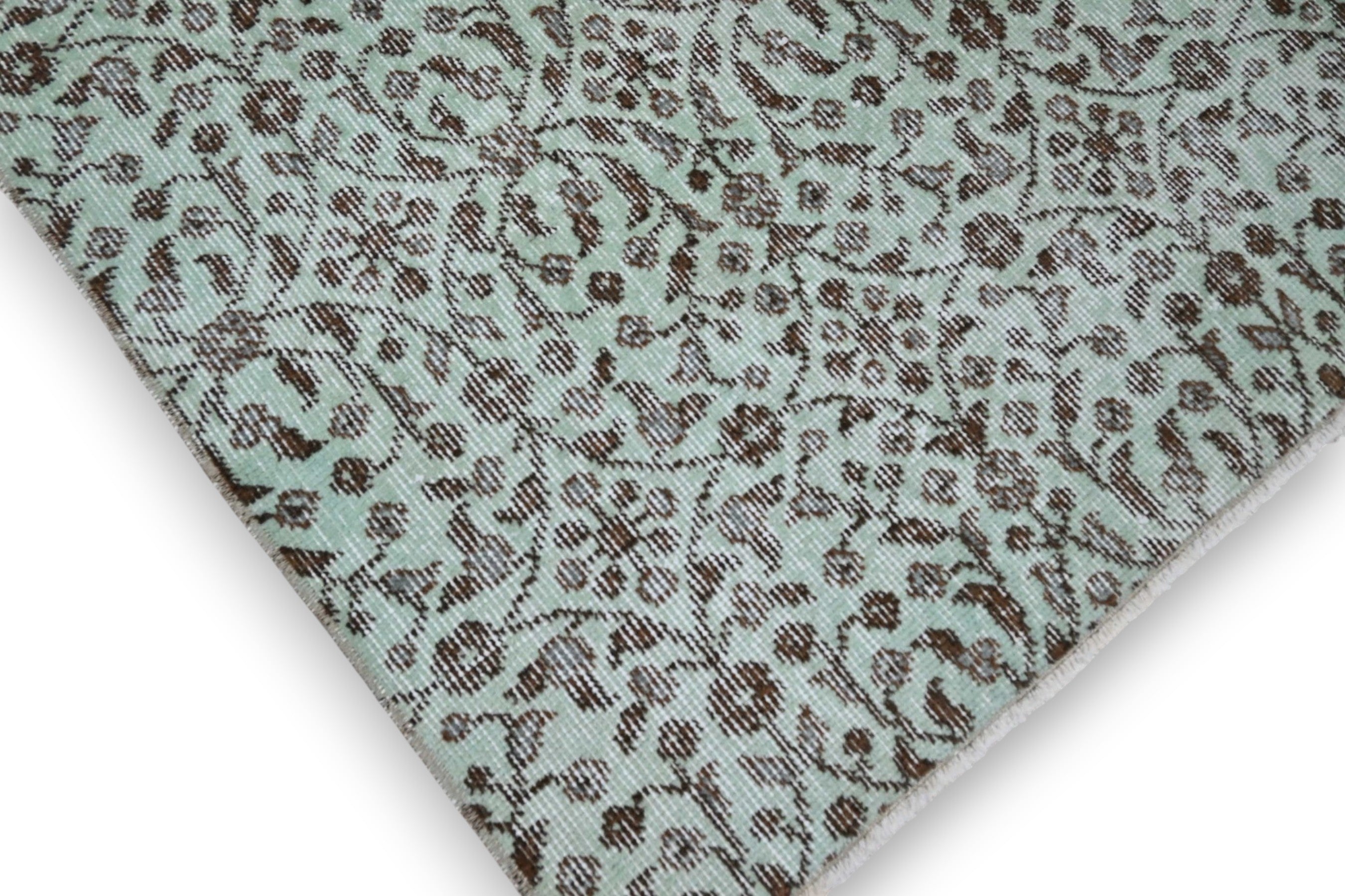Mint green vintage rug - G467