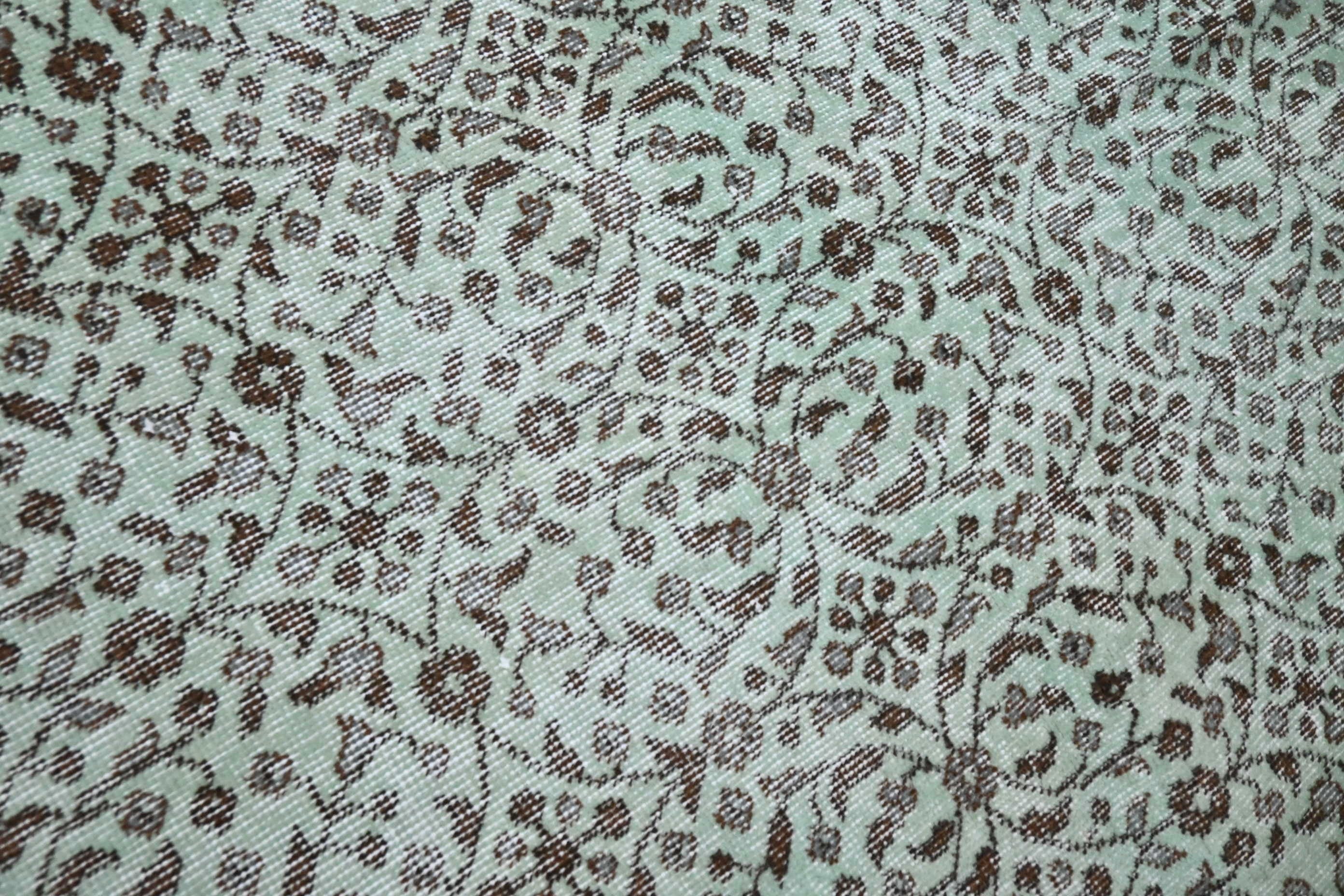 Mint green vintage rug - G467