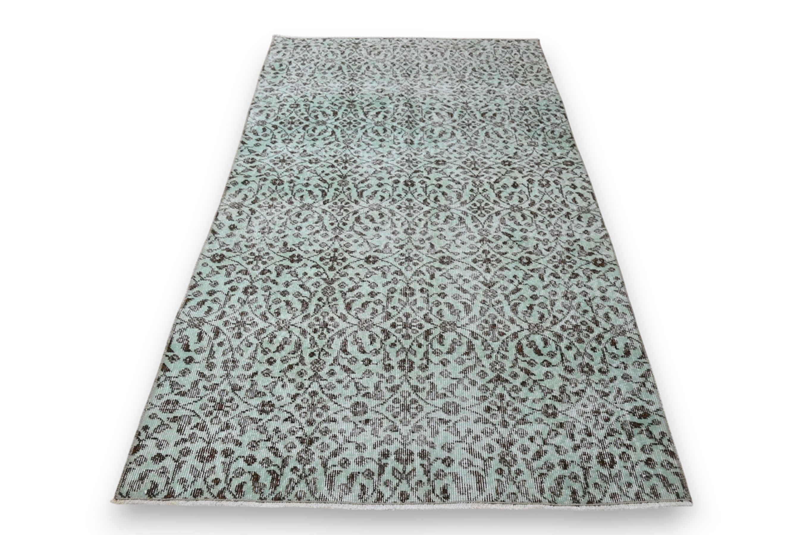 Mint green vintage rug - G467