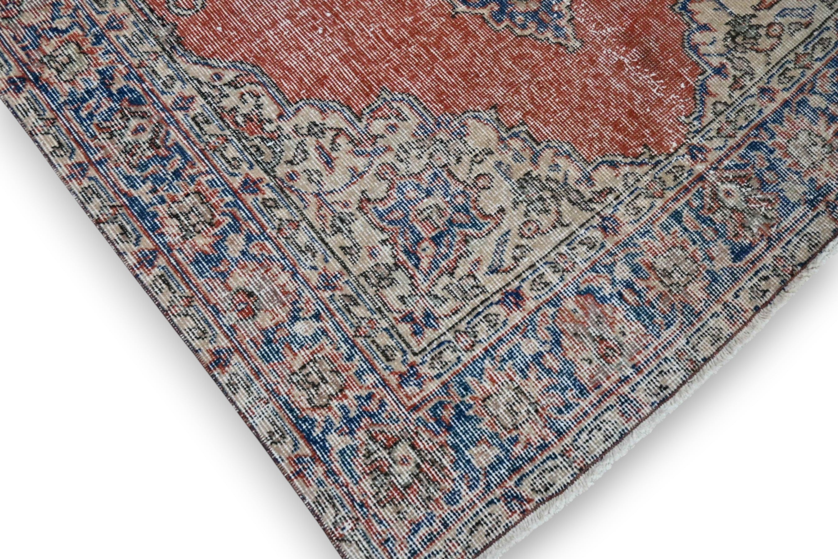 Terracotta vintage rug - G468