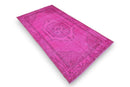 Cheerful pink vintage rug - G483
