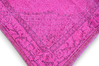 Cheerful pink vintage rug - G483