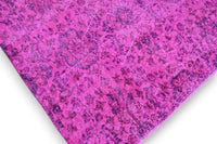 Playful pink vintage rug - G485