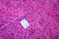 Playful pink vintage rug - G485