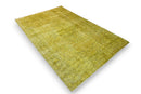 Honingkleurig vintage vloerkleed gepatineerd geel - G516