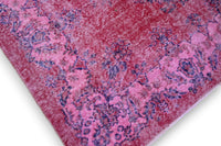 Deep magenta vintage rug - G517