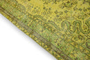 Lime green vintage rug - G518