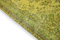Lime green vintage rug - G518