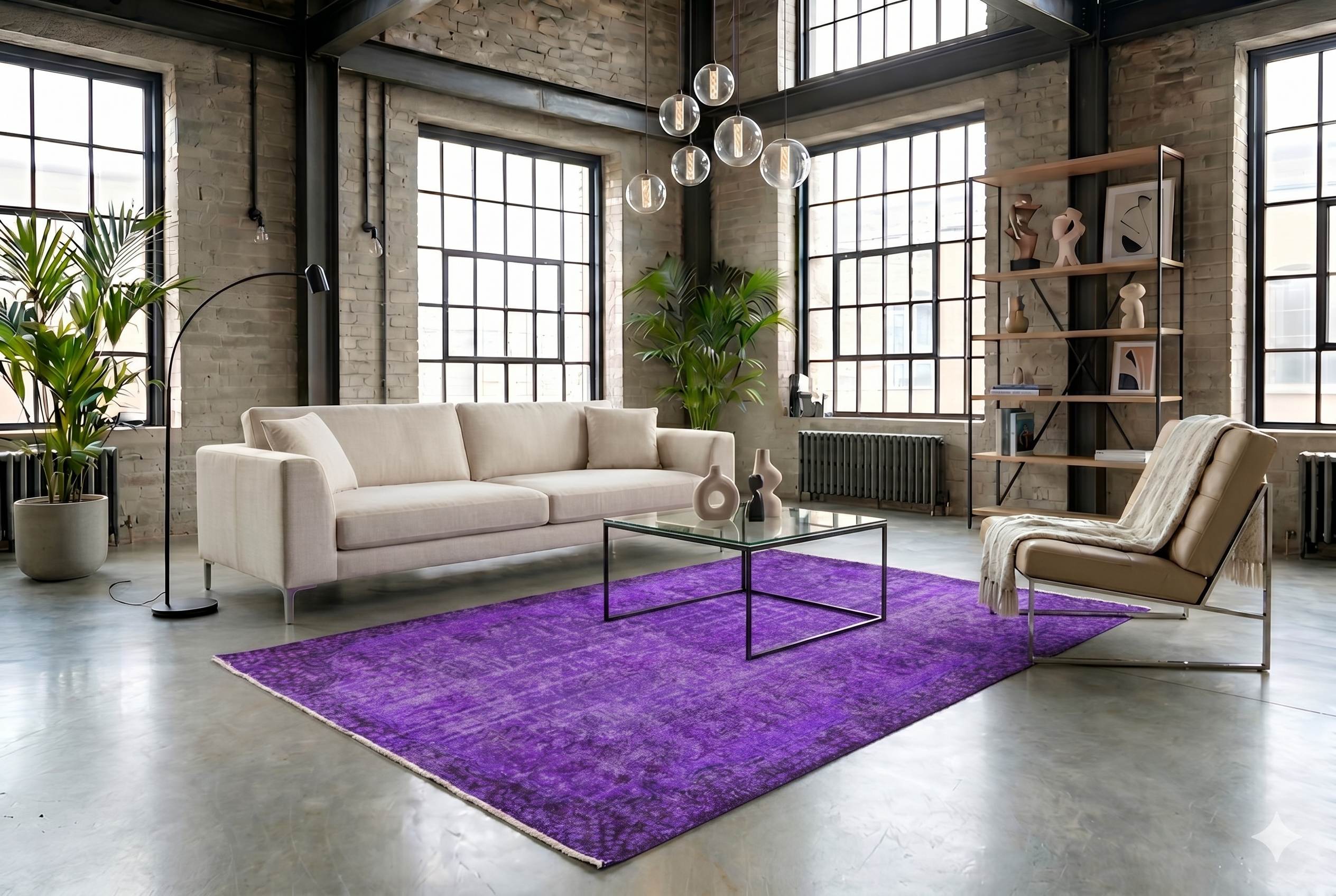 Mystiek paars vintage vloerkleed - G526