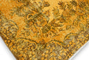 Ochre yellow vintage rug - G527