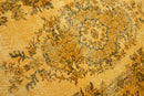 Ochre yellow vintage rug - G527