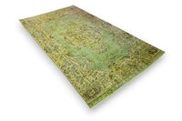 Fresh green vintage rug - G529