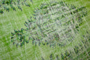 Pure green vintage rug - G533