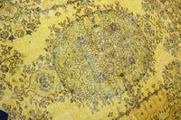 Stately Yellow Vintage Rug - G535