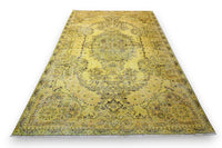 Stately Yellow Vintage Rug - G535