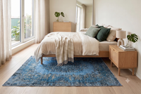 Statig blauw vintage vloerkleed - G520