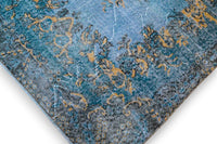 Statig blauw vintage vloerkleed - G520