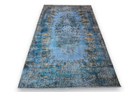 Statig blauw vintage vloerkleed - G520