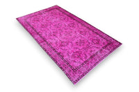 Fuchsia vintage vloerkleed - G524