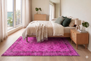Fuchsia vintage vloerkleed - G524