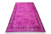 Fuchsia vintage vloerkleed - G524