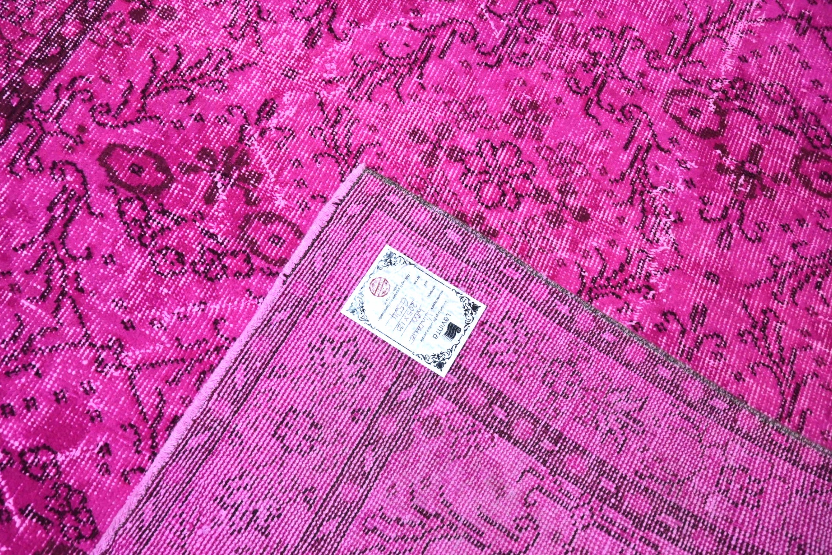 Fuchsia vintage vloerkleed - G524