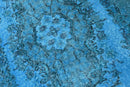 Vurig blauw vintage kleed - G541