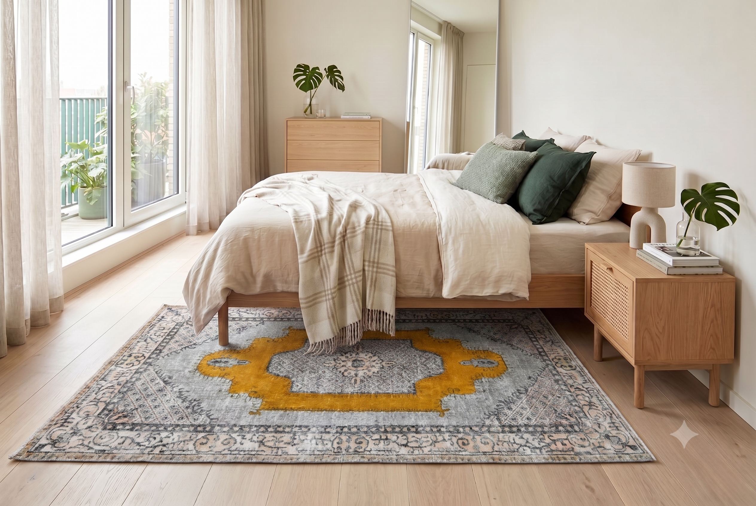 Licht vintage vloerkleed - G543