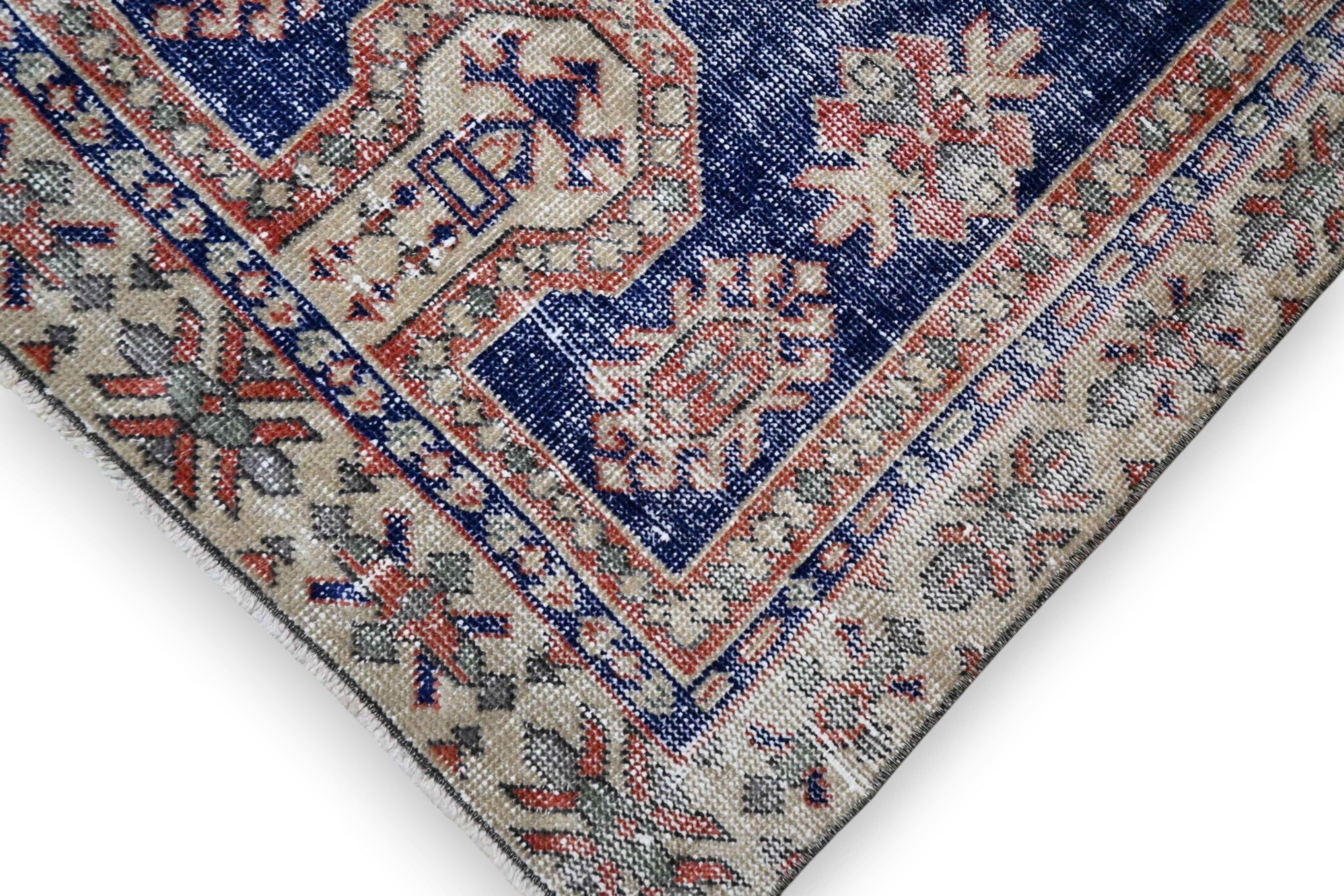 Klassiek blauw vintage vloerkleed - G544