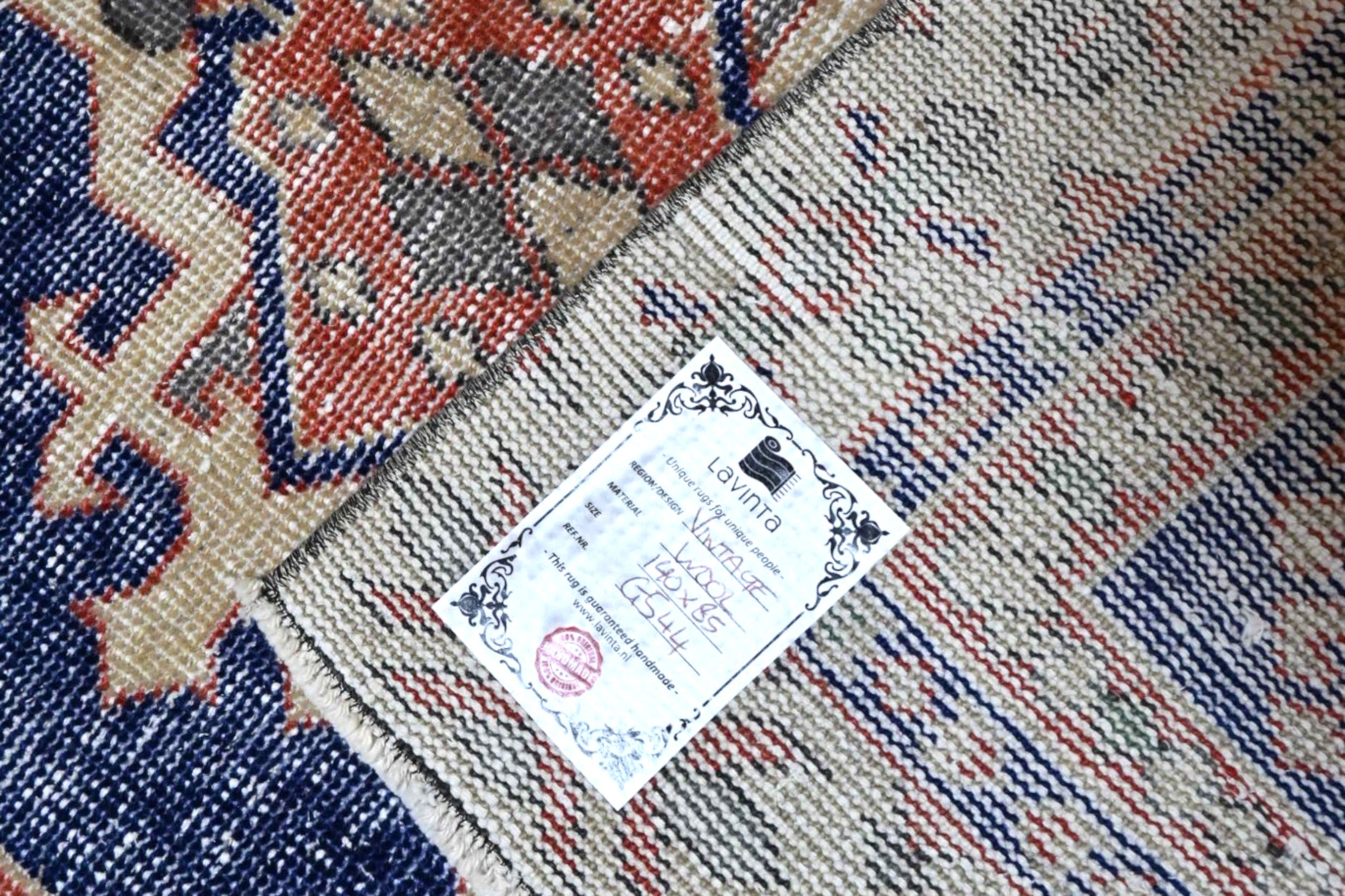 Klassiek blauw vintage vloerkleed - G544