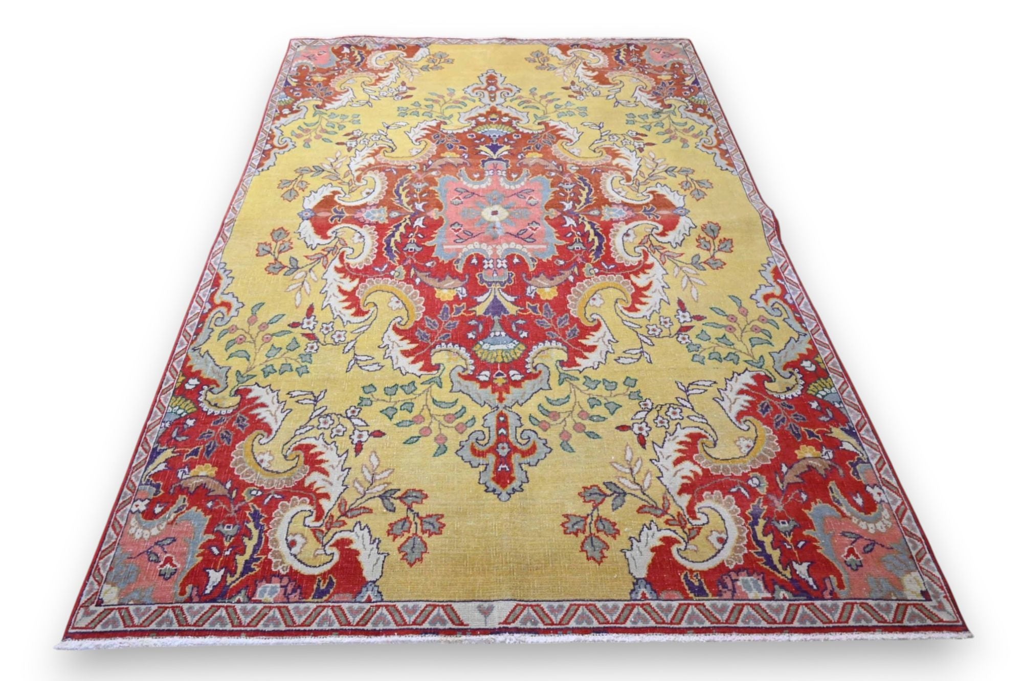 Kleurrijk vintage vloerkleed - G546