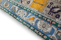 Kleurrijk tegeldesign vintage vloerkleed - G548