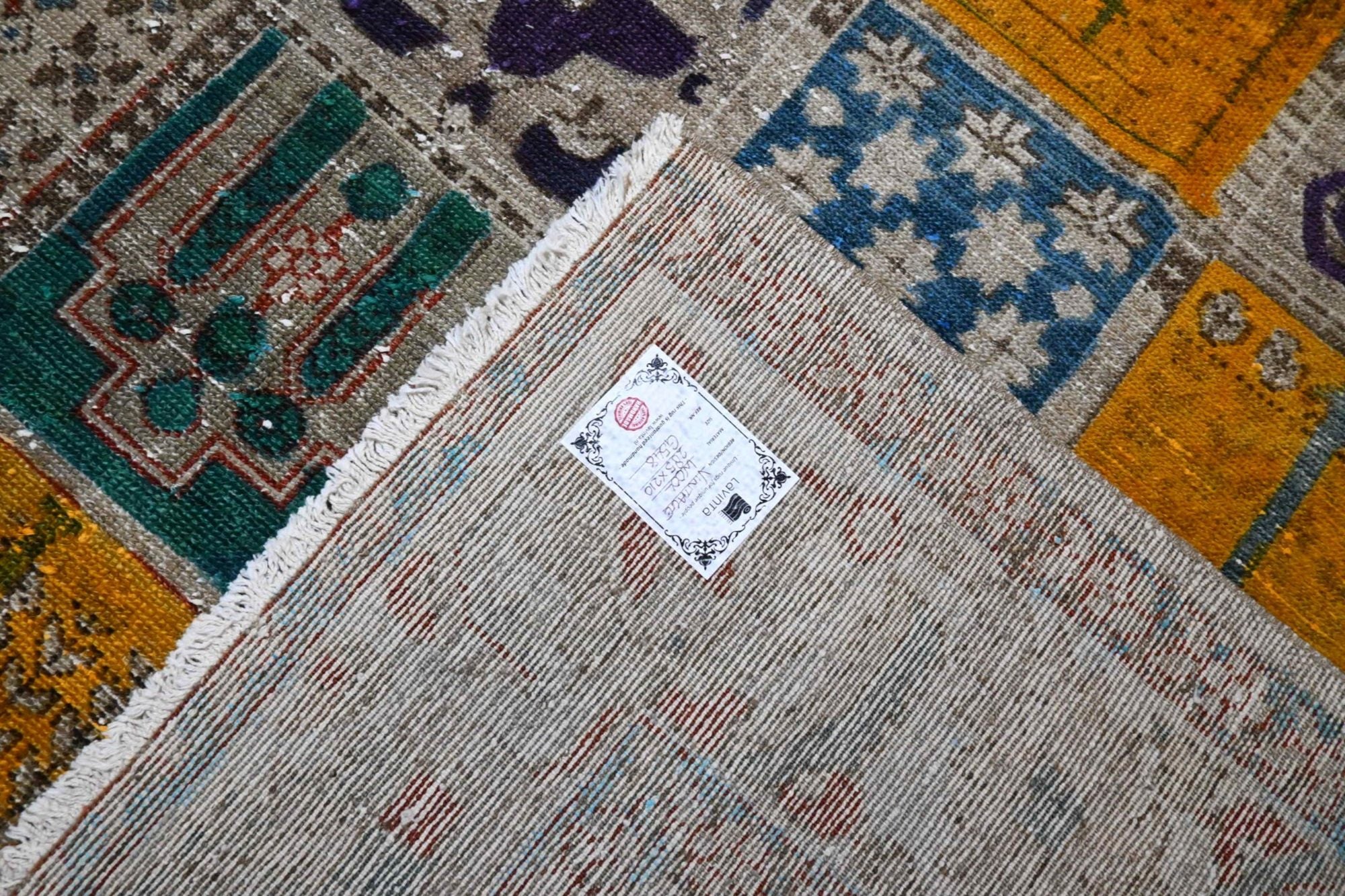 Kleurrijk tegeldesign vintage vloerkleed - G548