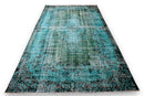 Statig turquoise vintage kleed - G565