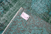 Statig turquoise vintage kleed - G565