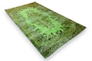 Vurig groen vintage vloerkleed - G576