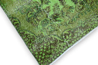 Vurig groen vintage vloerkleed - G576