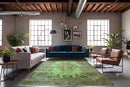 Vurig groen vintage vloerkleed - G576