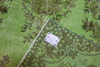 Vurig groen vintage vloerkleed - G576