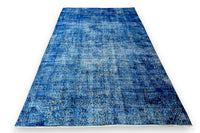 Jeansblauw vintage vloerkleed - G578