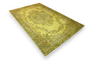 Helder geel vintage vloerkleed - G579