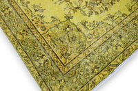 Helder geel vintage vloerkleed - G579