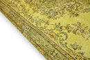 Helder geel vintage vloerkleed - G579