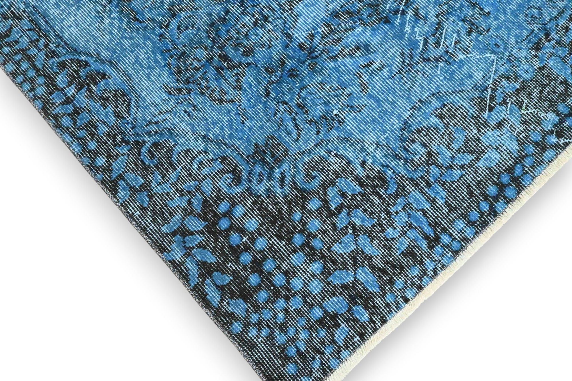Blauw Vintage vloerkleed - G580