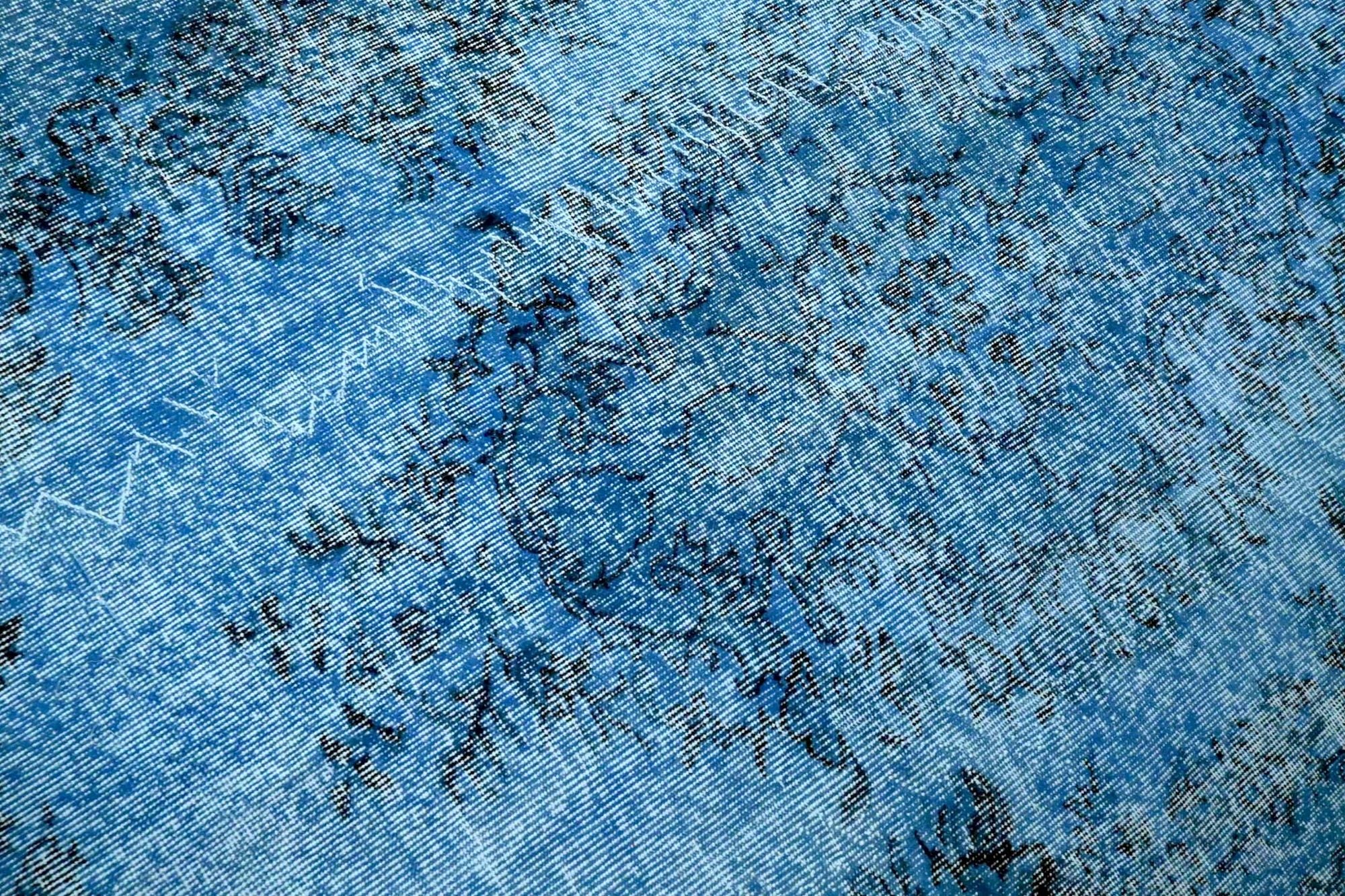 Blauw Vintage vloerkleed - G580