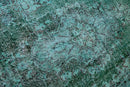 Donker turquoise vintage vloerkleed - G582