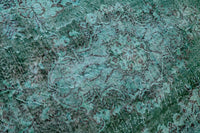 Donker turquoise vintage vloerkleed - G582