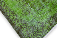 Sprankelend appelgroen vintage vloerkleed - G583